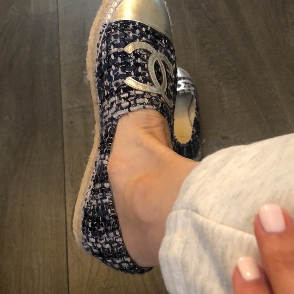 Chanel blue & silver espadrilles 💙 - Picture 9 of 10